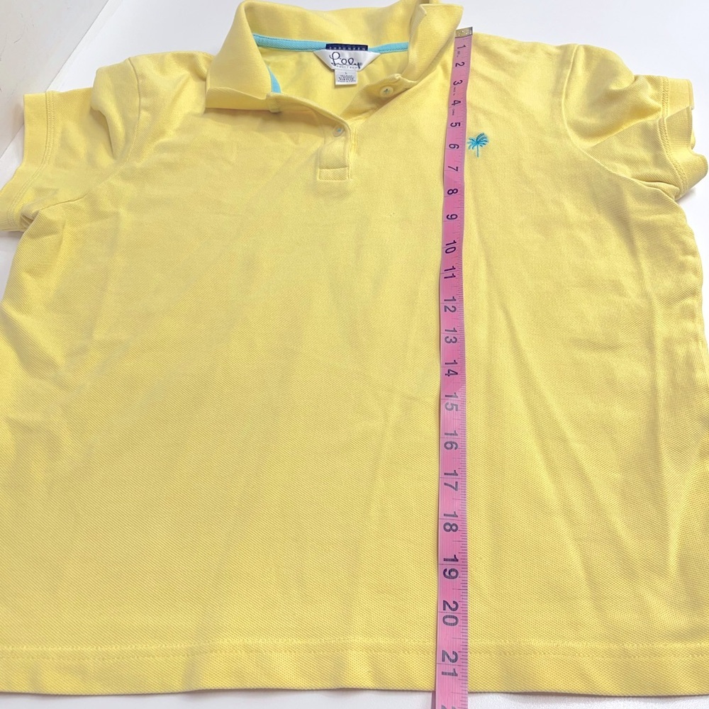 Vintage Lilly Pulitzer shrunken textured polo shirt Pima cotton blend imperfect - Picture 7 of 12